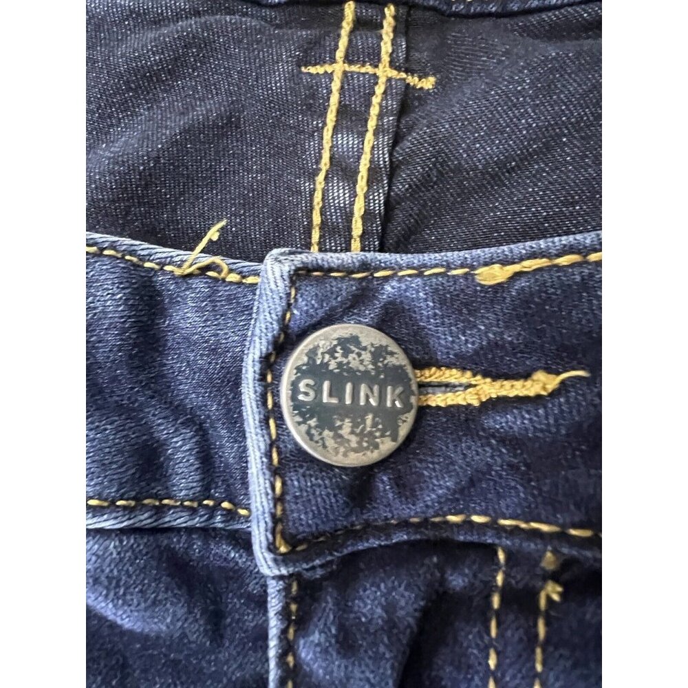 Slink 22 Plus Curvy Skinny Ankle Dark Wash Stretch Denim Womens Jeans - Picture 3 of 7